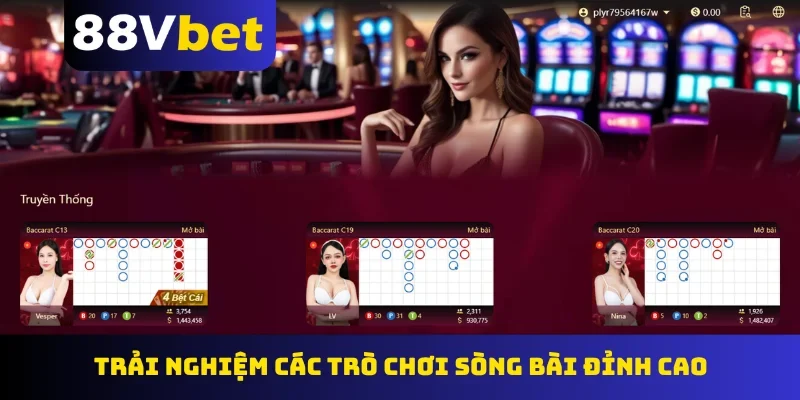 Trải nghiệm các trò chơi sòng bài đỉnh cao